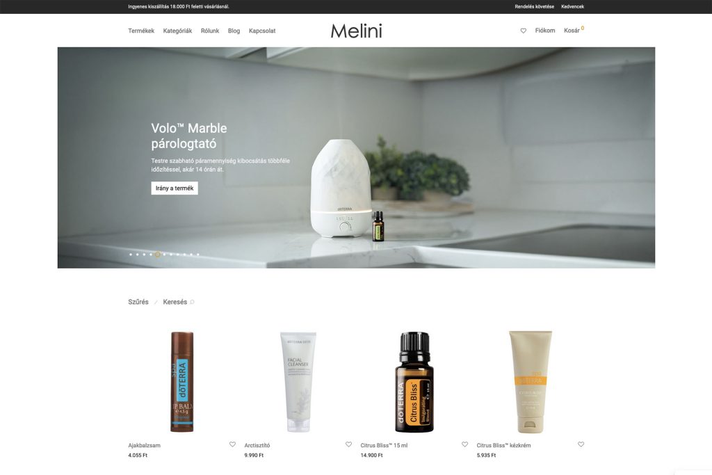 kozmetikai webshop