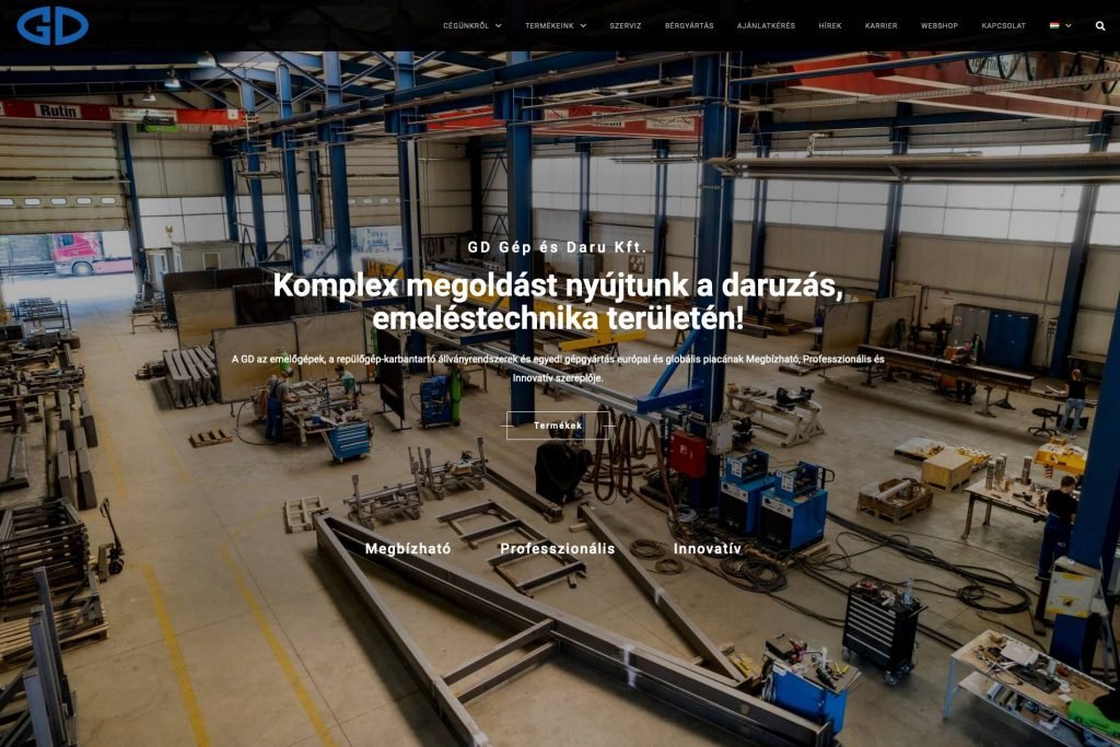 Gép és daru ktf. weboldal seo